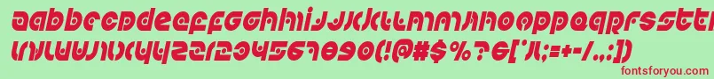 Kovacsspotcondital Font – Red Fonts on Green Background