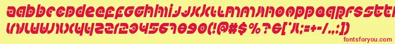 Kovacsspotcondital Font – Red Fonts on Yellow Background