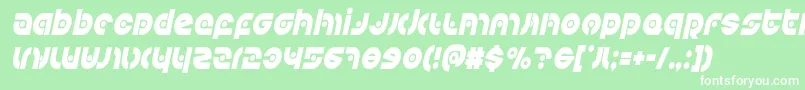 Kovacsspotcondital Font – White Fonts on Green Background