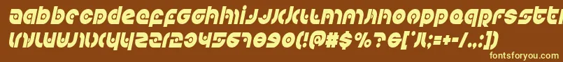 Kovacsspotcondital Font – Yellow Fonts on Brown Background