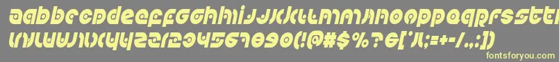 Kovacsspotcondital Font – Yellow Fonts on Gray Background