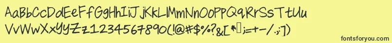 Allthatmatters Font – Black Fonts on Yellow Background