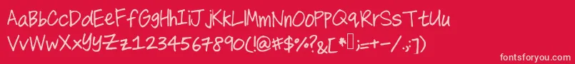 Allthatmatters Font – Pink Fonts on Red Background