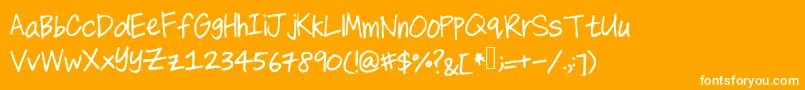 Allthatmatters Font – White Fonts on Orange Background