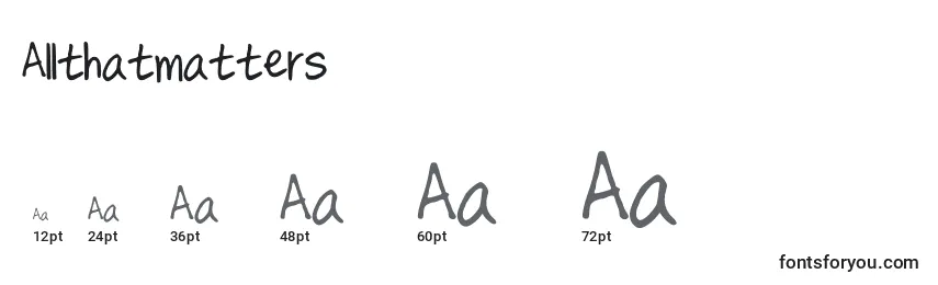 Allthatmatters Font Sizes
