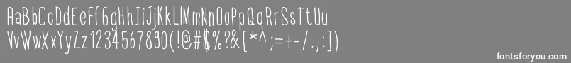 フォントThinfont – 灰色の背景に白い文字