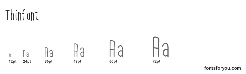 Thinfont Font Sizes