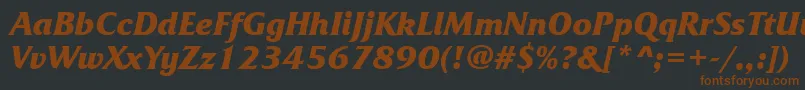 Шрифт Frq86C – коричневые шрифты на чёрном фоне