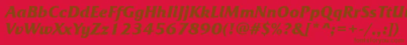 Шрифт Frq86C – коричневые шрифты на красном фоне