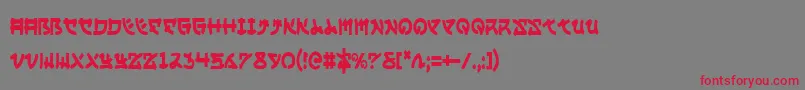 YamaMotoCondensed Font – Red Fonts on Gray Background