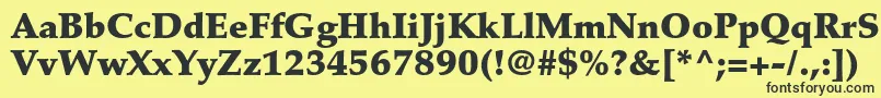 PalatinoltstdBlack Font – Black Fonts on Yellow Background