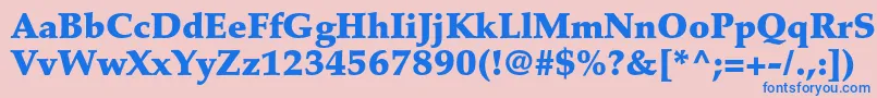 PalatinoltstdBlack Font – Blue Fonts on Pink Background