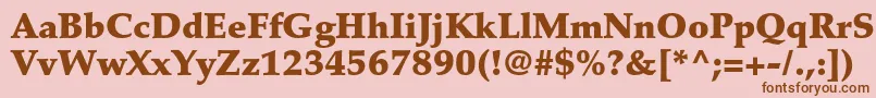 PalatinoltstdBlack Font – Brown Fonts on Pink Background