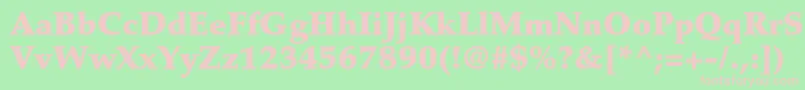 PalatinoltstdBlack Font – Pink Fonts on Green Background