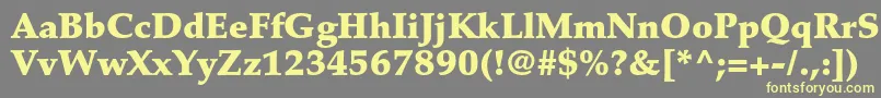 PalatinoltstdBlack Font – Yellow Fonts on Gray Background