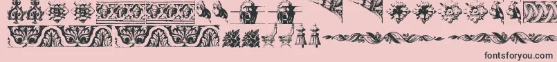 OldOrnaments Font – Black Fonts on Pink Background