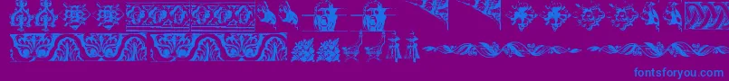 OldOrnaments Font – Blue Fonts on Purple Background