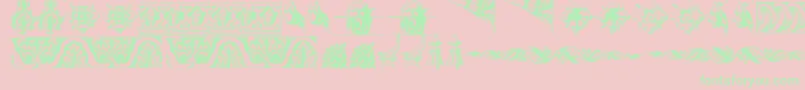 OldOrnaments Font – Green Fonts on Pink Background