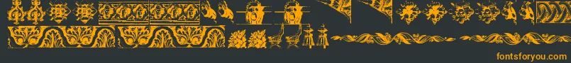 OldOrnaments Font – Orange Fonts on Black Background