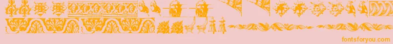 OldOrnaments Font – Orange Fonts on Pink Background