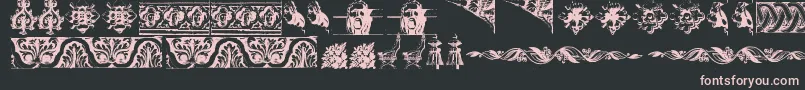 OldOrnaments Font – Pink Fonts on Black Background