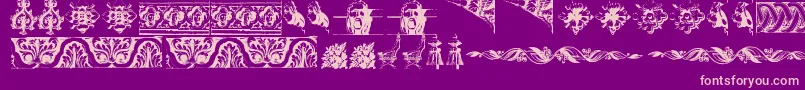 OldOrnaments Font – Pink Fonts on Purple Background