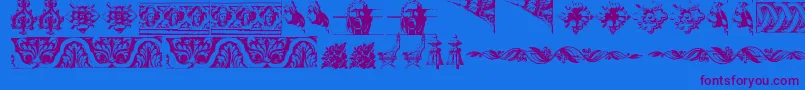 OldOrnaments Font – Purple Fonts on Blue Background