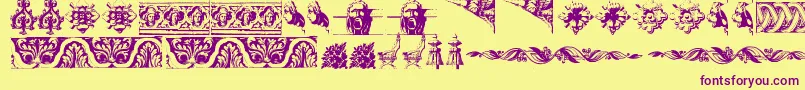 OldOrnaments Font – Purple Fonts on Yellow Background