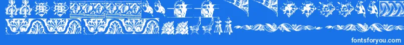 OldOrnaments Font – White Fonts on Blue Background
