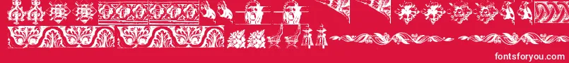 OldOrnaments Font – White Fonts on Red Background