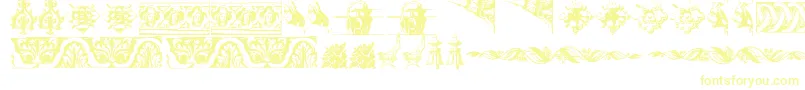 OldOrnaments Font – Yellow Fonts on White Background