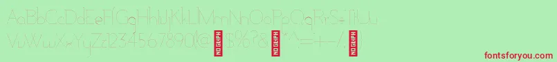 AdelaideHairline Font – Red Fonts on Green Background