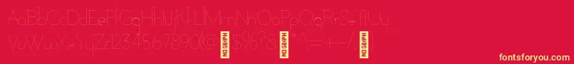 AdelaideHairline Font – Yellow Fonts on Red Background