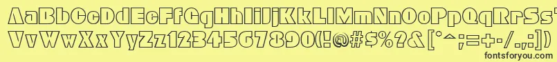BleucherRegular Font – Black Fonts on Yellow Background