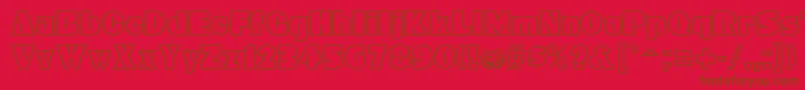 Police BleucherRegular – polices brunes sur fond rouge