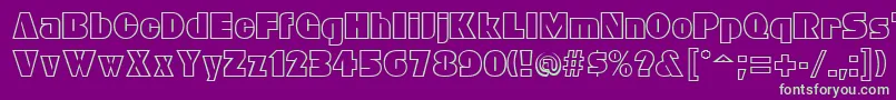 BleucherRegular Font – Green Fonts on Purple Background