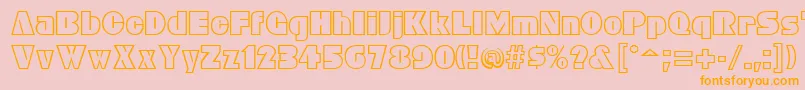 BleucherRegular Font – Orange Fonts on Pink Background