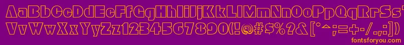 BleucherRegular Font – Orange Fonts on Purple Background