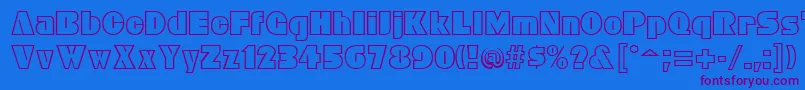 BleucherRegular Font – Purple Fonts on Blue Background
