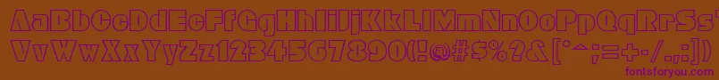 BleucherRegular Font – Purple Fonts on Brown Background
