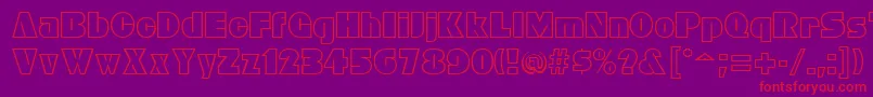 BleucherRegular Font – Red Fonts on Purple Background