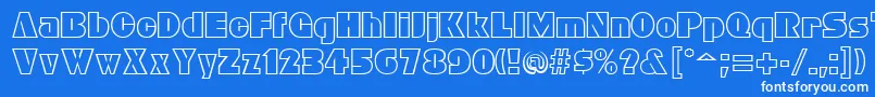 BleucherRegular Font – White Fonts on Blue Background
