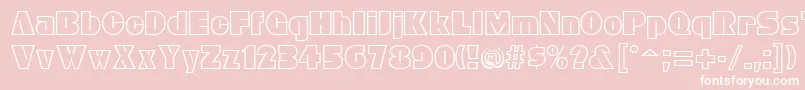 BleucherRegular Font – White Fonts on Pink Background