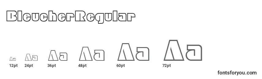BleucherRegular Font Sizes