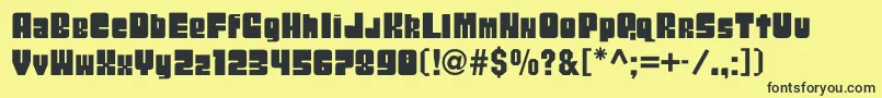 Boxc Font – Black Fonts on Yellow Background