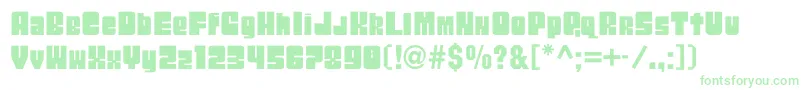 Boxc Font – Green Fonts on White Background