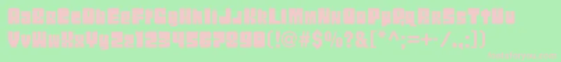 Boxc Font – Pink Fonts on Green Background