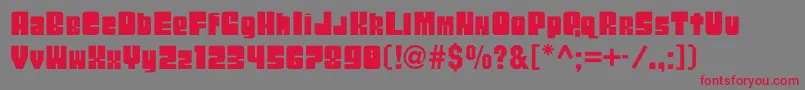 Boxc Font – Red Fonts on Gray Background