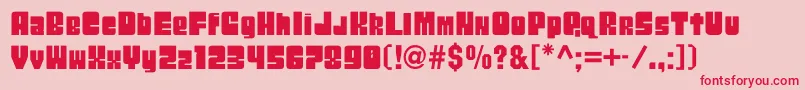Boxc Font – Red Fonts on Pink Background