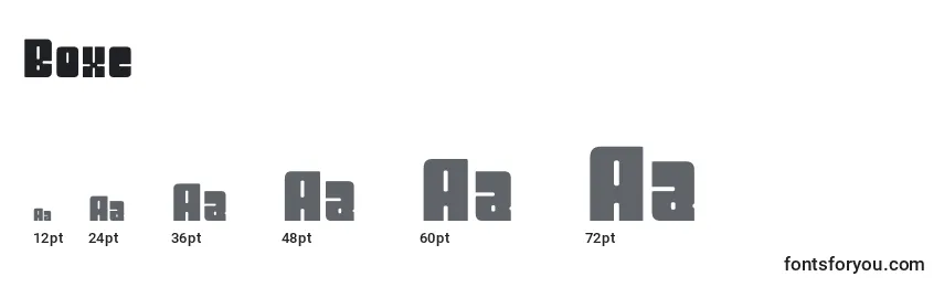 Boxc Font Sizes